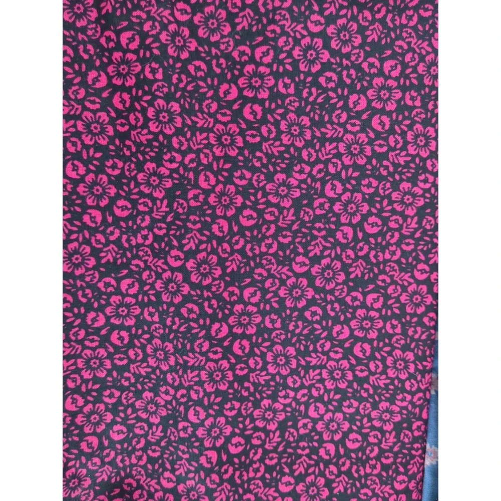 Lot of Floral Fabric,‎ red, black, blue, 13.3oz